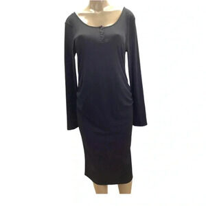 Derek Heart Ribbed Midi Maternity Black Dress Size Xtra Large New With Tags